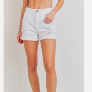 Just USA White Denim Shorts